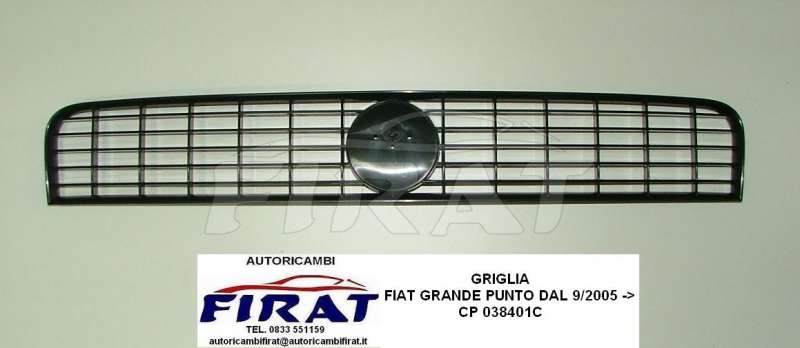 GRIGLIA PARAURTO FIAT GRANDE PUNTO ANT. SUP.